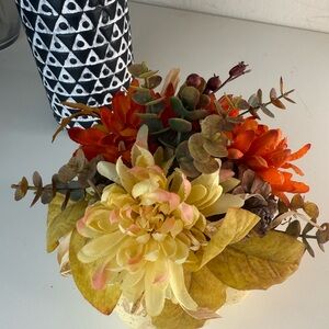 Floral Arrangement with Yellow and Orange Accents